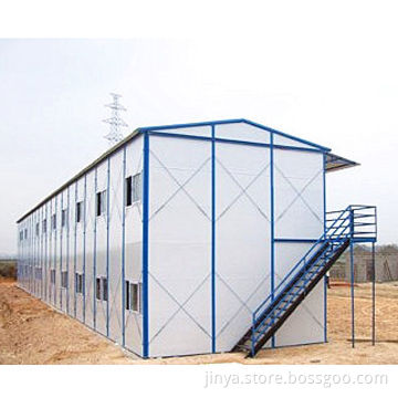 Easy Assemble 2-floor Flat Roof Prefab House for Mid-East Market